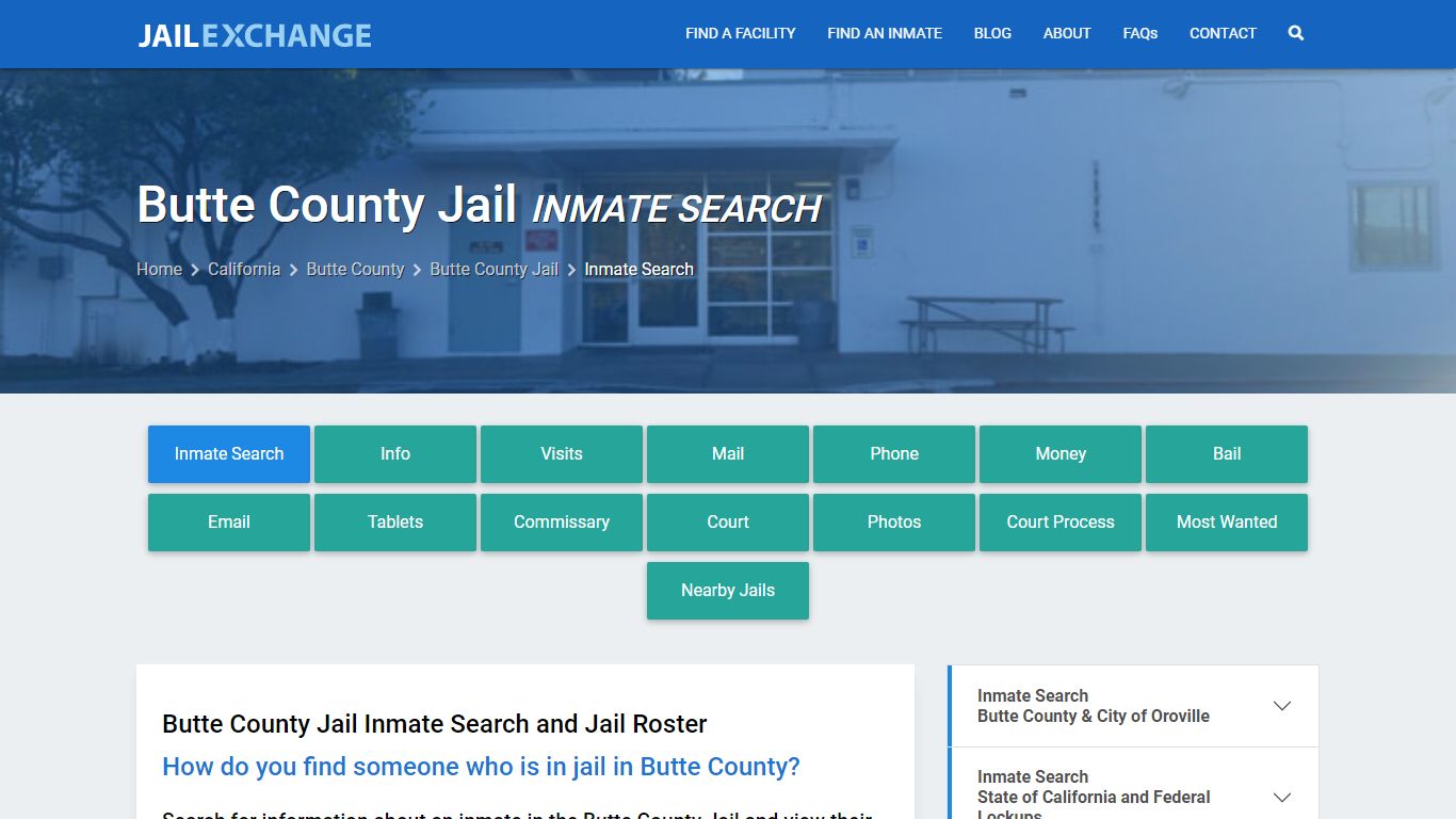 Inmate Search: Roster & Mugshots - Butte County Jail, CA